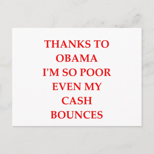Carte Postale blague anti-obama (Devant)