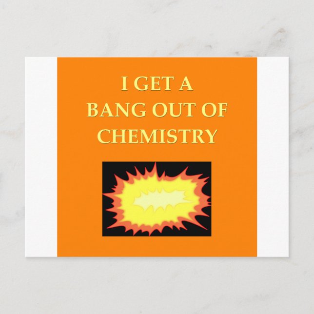 Carte Postale blague de chimie (Devant)