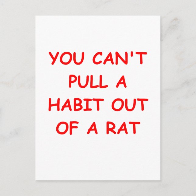 Carte Postale blague de divorce RAT (Devant)