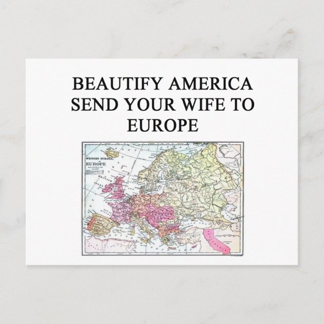 Carte Postale blague de femme drôle (Devant)