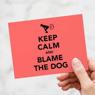Carte Postale Blague de Flatulence de Chien Drôle Parodie Keep C