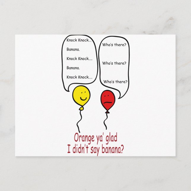 Carte Postale Blague de frappe idiot (Devant)