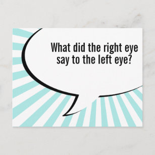 Carte Postale blague de nez optométriste