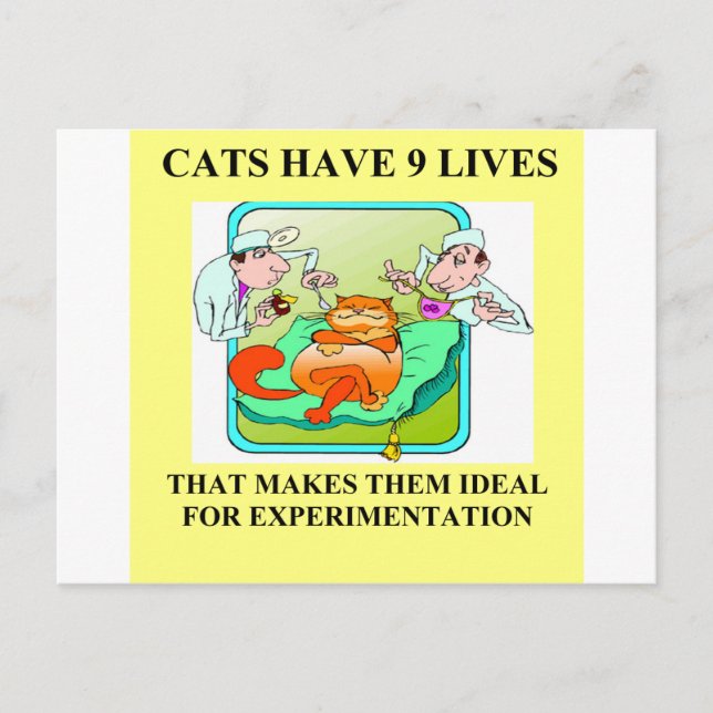 Carte Postale blague d'expérimentation biologique (Devant)