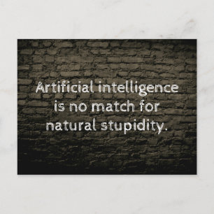 Carte Postale Blague d'intelligence artificielle