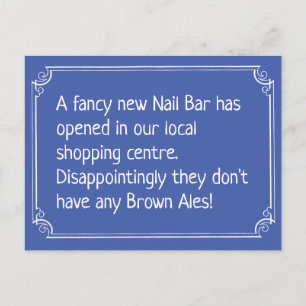 Carte Postale Blague drôle du Nail Bar