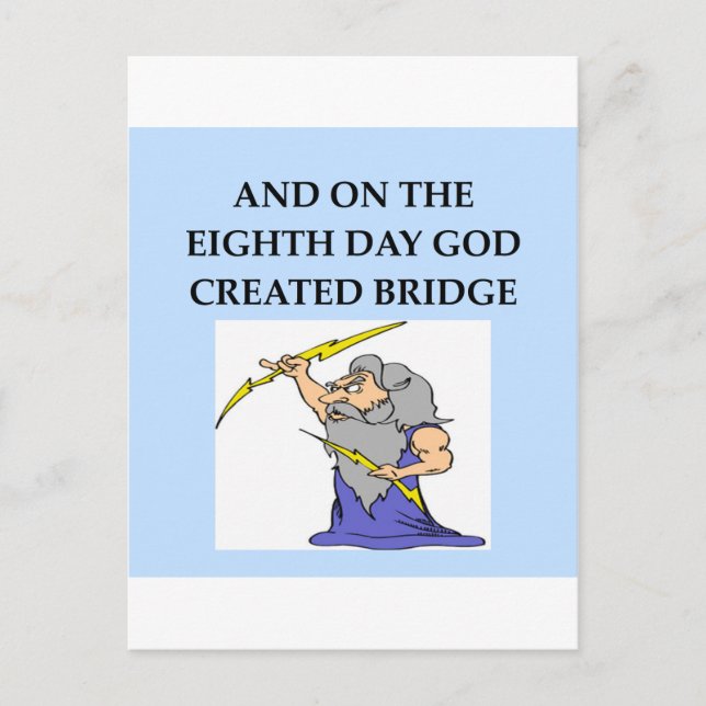 Carte Postale blague du joueur de pont (Devant)