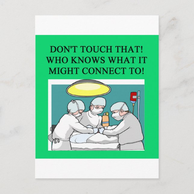 Carte Postale blague médecin chirurgien (Devant)
