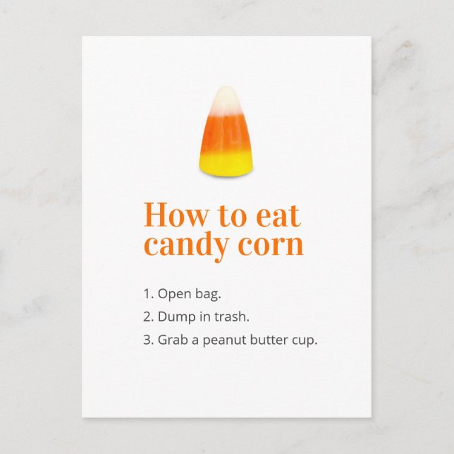 Carte Postale Blague sur les bonbons de Halloween (Devant)