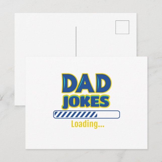 Carte Postale Blagues de Papa en Chargement (Devant / Derrière)