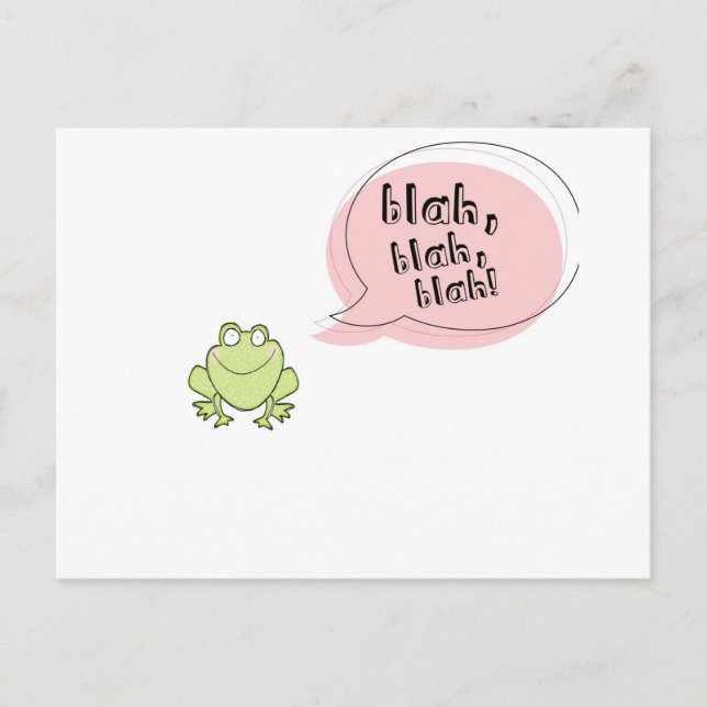 Carte Postale Blah Frog (Devant)