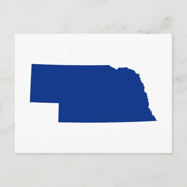 Carte Postale Blanc et bleu Déménagement vers le Nebraska Faire- (Devant)