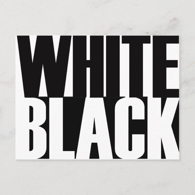 Carte Postale Blanc noir (Devant)
