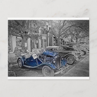 Carte Postale "Blanc noir" "MG classique" "Splash couleur"