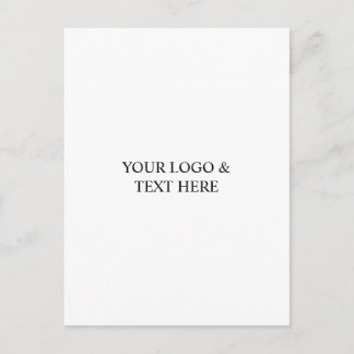 Carte Postale Blanc Personnalisé – Votre Logo & Texte Ici