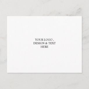 Carte Postale Blanc Personnalisé – Votre Logo & Texte Ici