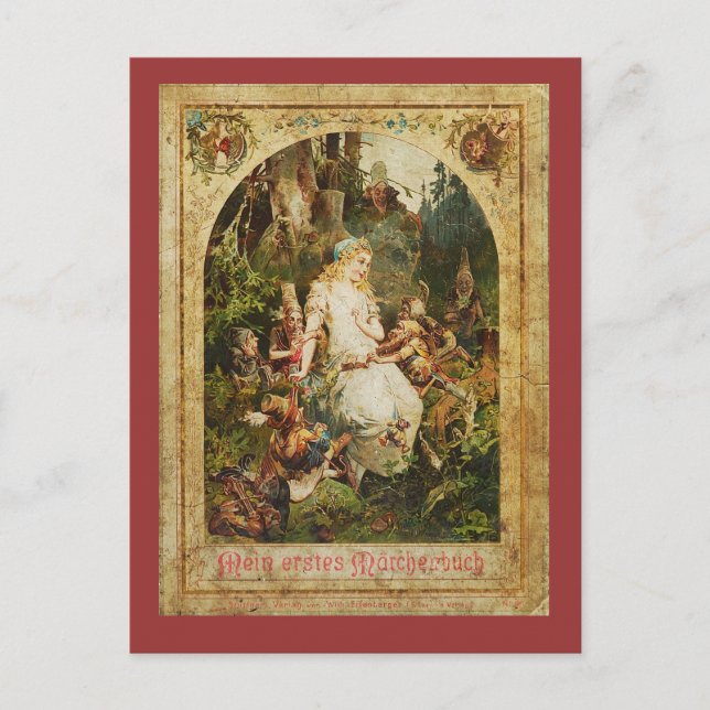 Carte Postale Blanche-Neige et sept nains (Devant)