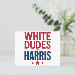 Carte Postale Blancs pour l'élection de Harris Kamala Harris 202
