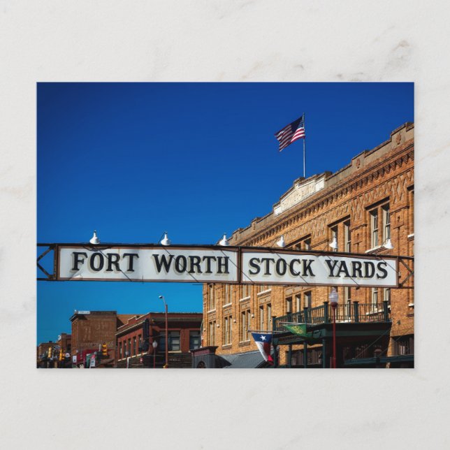 Carte Postale Blank Fort Worth Stockyards Texas Historic Cowtown (Devant)