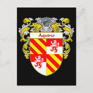 Carte Postale Blason de la famille Aquino (Mantelé)