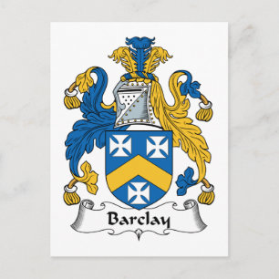 Carte Postale Blason de la famille Barclay