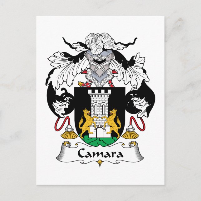 Carte Postale Blason de la famille Camara (Devant)