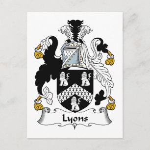 Carte Postale Blason de la famille Lyons