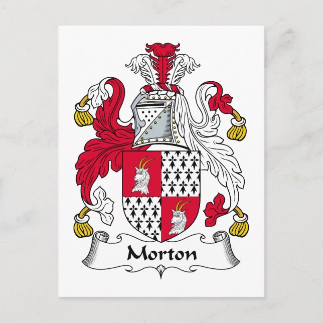 Carte Postale Blason de la famille Morton (Devant)