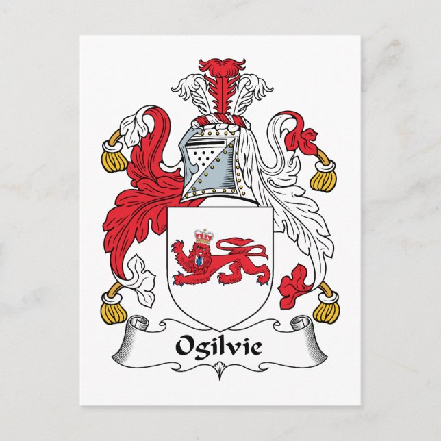 Carte Postale Blason de la famille Ogilvie (Devant)