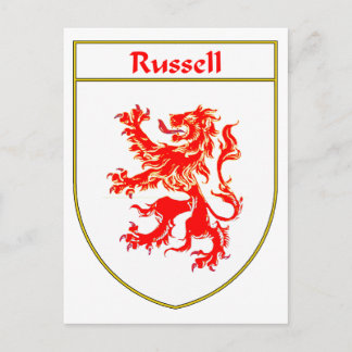 Carte Postale Blason de la famille Russell
