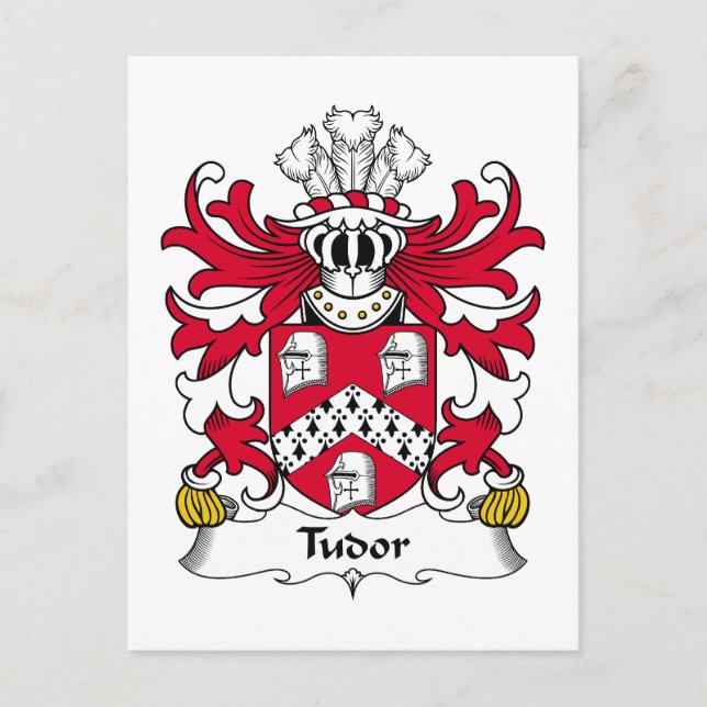 Carte Postale Blason de la famille Tudor (Devant)