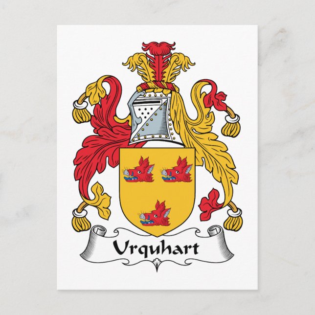 Carte Postale Blason de la famille Urquhart (Devant)