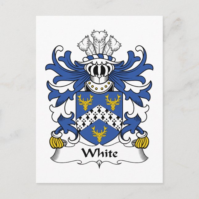 Carte Postale Blason de la famille White (Devant)