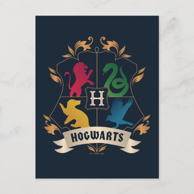 Carte Postale Blason orné de la maison HOGWARTS™ (Devant)