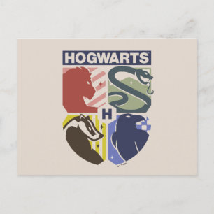 Carte Postale Blason timbré vintage HOGWARTS™