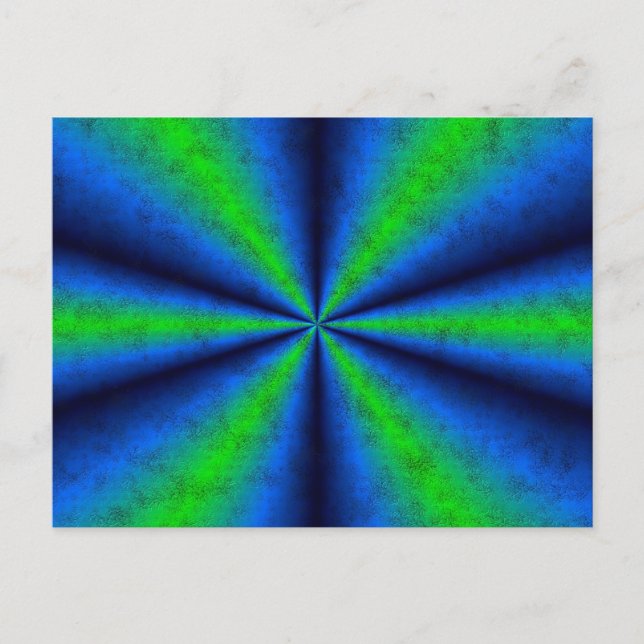 Carte Postale blau grün Regenbogen à Elefantenhaut leder Optik (Devant)