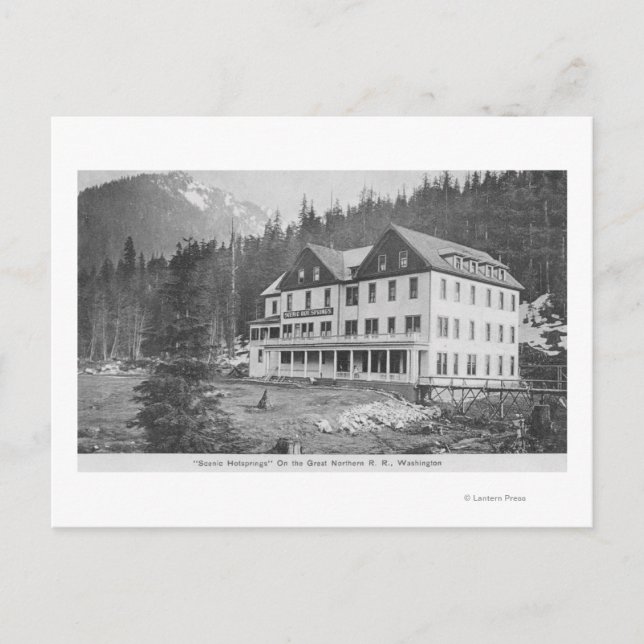 Carte Postale Bldg pittoresque Hot Sprints (Devant)