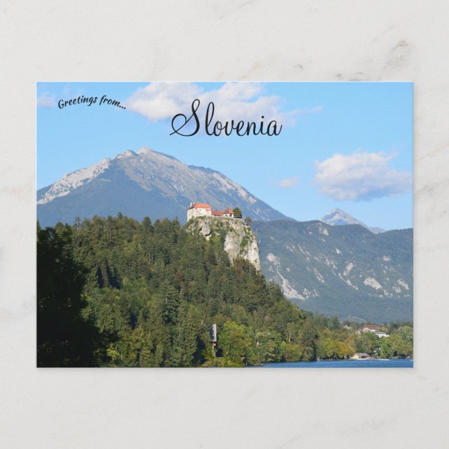 Carte Postale Bled Castle in Bled Lake Region of Slovenia (Devant)