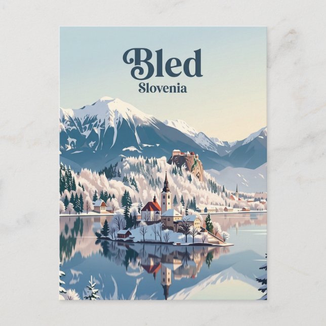 Carte Postale Bled, Slovénie (Devant)