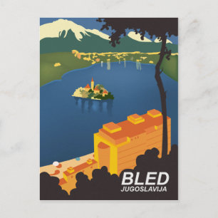 Carte Postale Bled, Yougoslavie, voyage vintage
