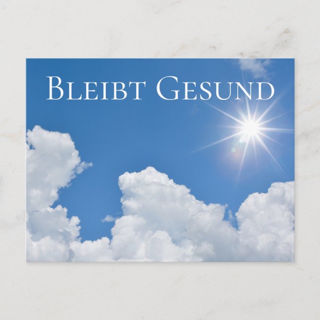 Carte Postale Bleibt Gesund - (Devant)