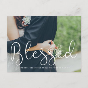 Carte Postale Blessed Whimsical script vacances photo