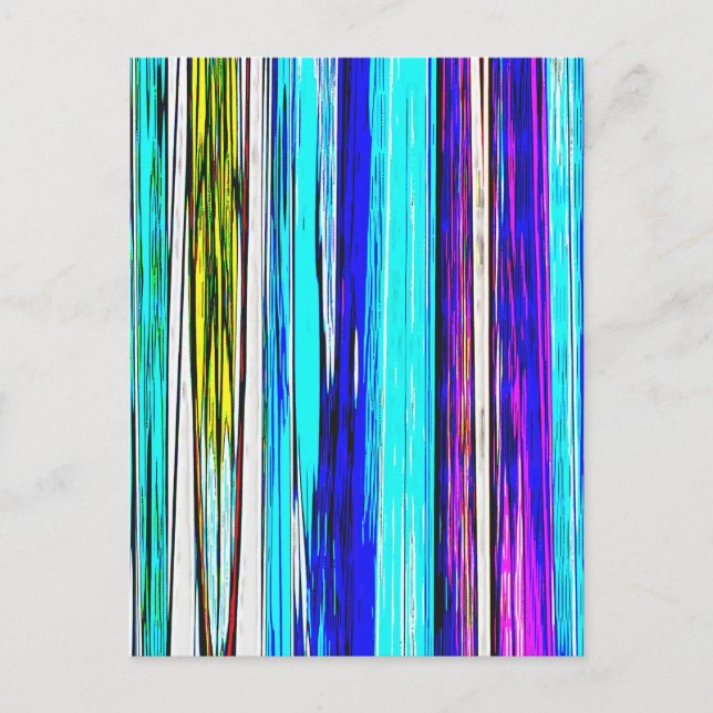 Carte Postale Bleu Abstrait bandes 606 (Devant)