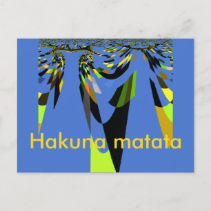 Carte Postale Bleu Africain Tribal Motif Motif Art Imprimer