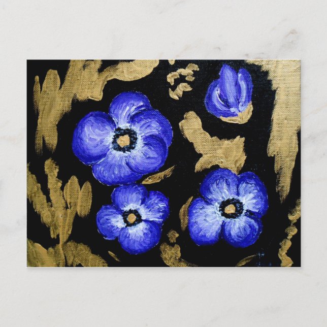 Carte Postale bleu Annemone's - Art abstrait (Devant)