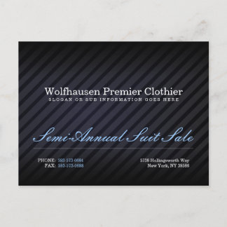 Carte postale bleu Armani Suit Promo - Customisé