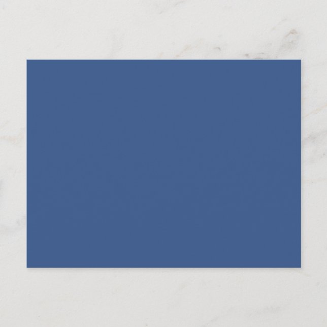 Carte Postale Bleu Classique Uni Couleur Unie (Devant)