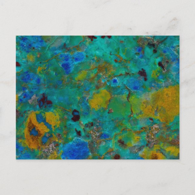 Carte Postale Bleu Cliff Chrysocolla (Devant)