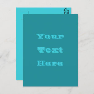 Carte Postale Bleu Cyan Turquoise Turquoise Printemps saison Cou