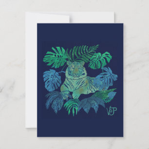 Carte Postale Bleu de la jungle